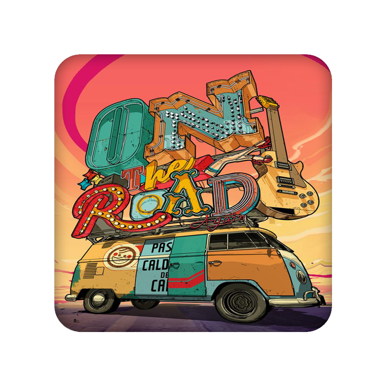 زیر لیوانی طرح فولکس کد 1399