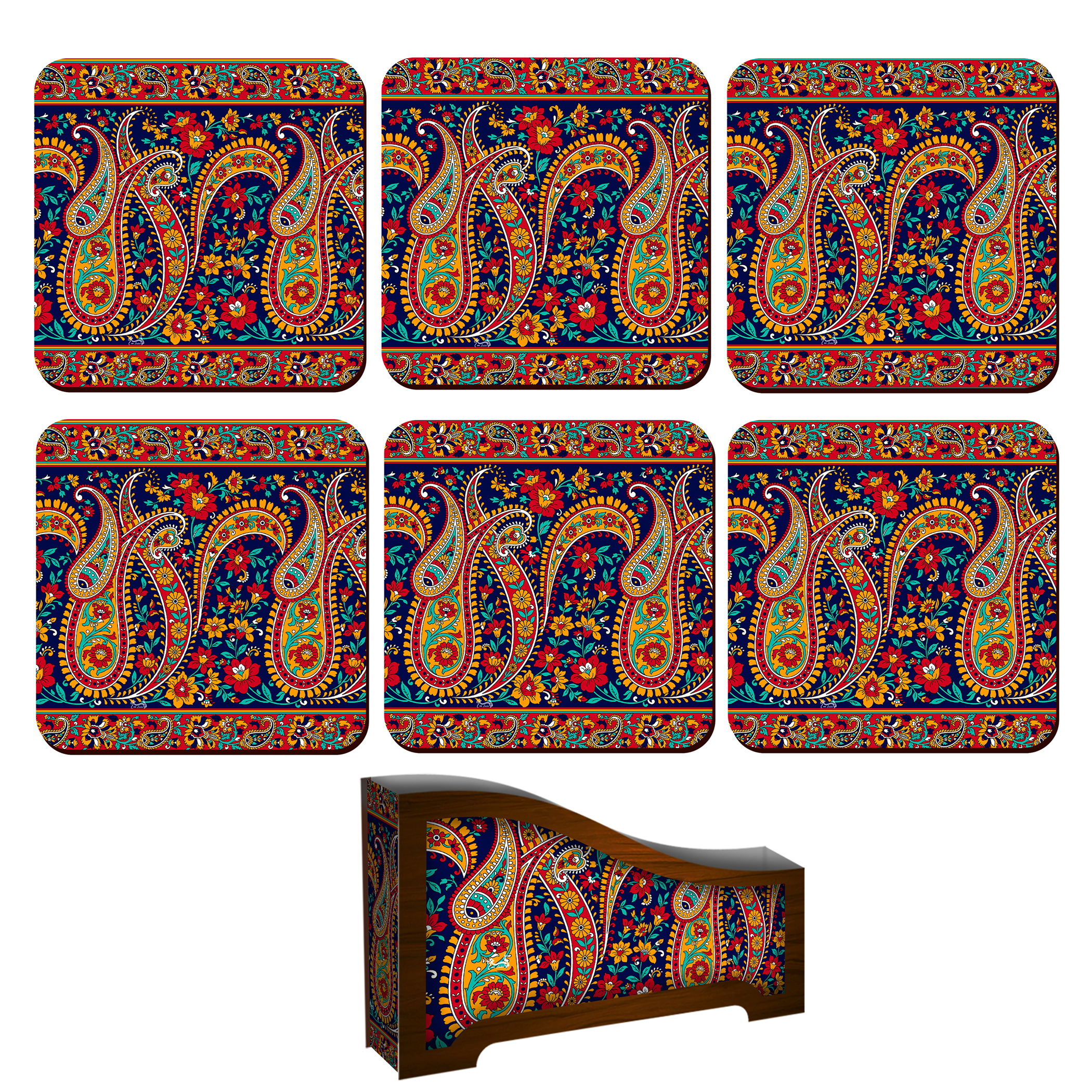 زیر لیوانی لوکسینو مدل Shahrad_1346 مجموعه 6 عددی