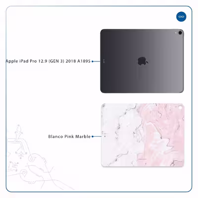 برچسب پوششی ماهوت مدل Blanco-Pink-Marble مناسب برای تبلت اپل iPad Pro 12.9 (GEN 3) 2018 A1895
