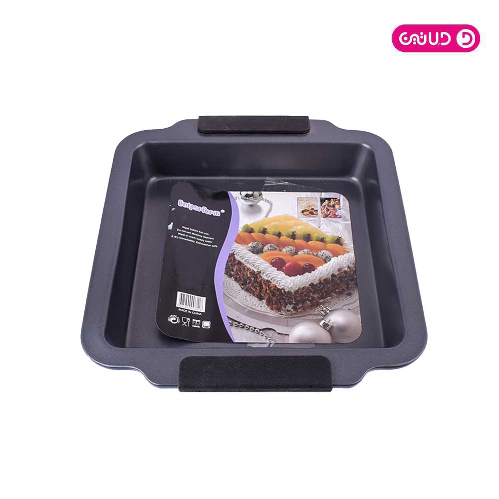 قالب تفلون ممتاز مربع دسته سیلیکونی 23 سانت