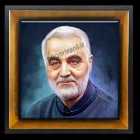 تابلو کاشی شهید حاج قاسم مدل 2ZG63