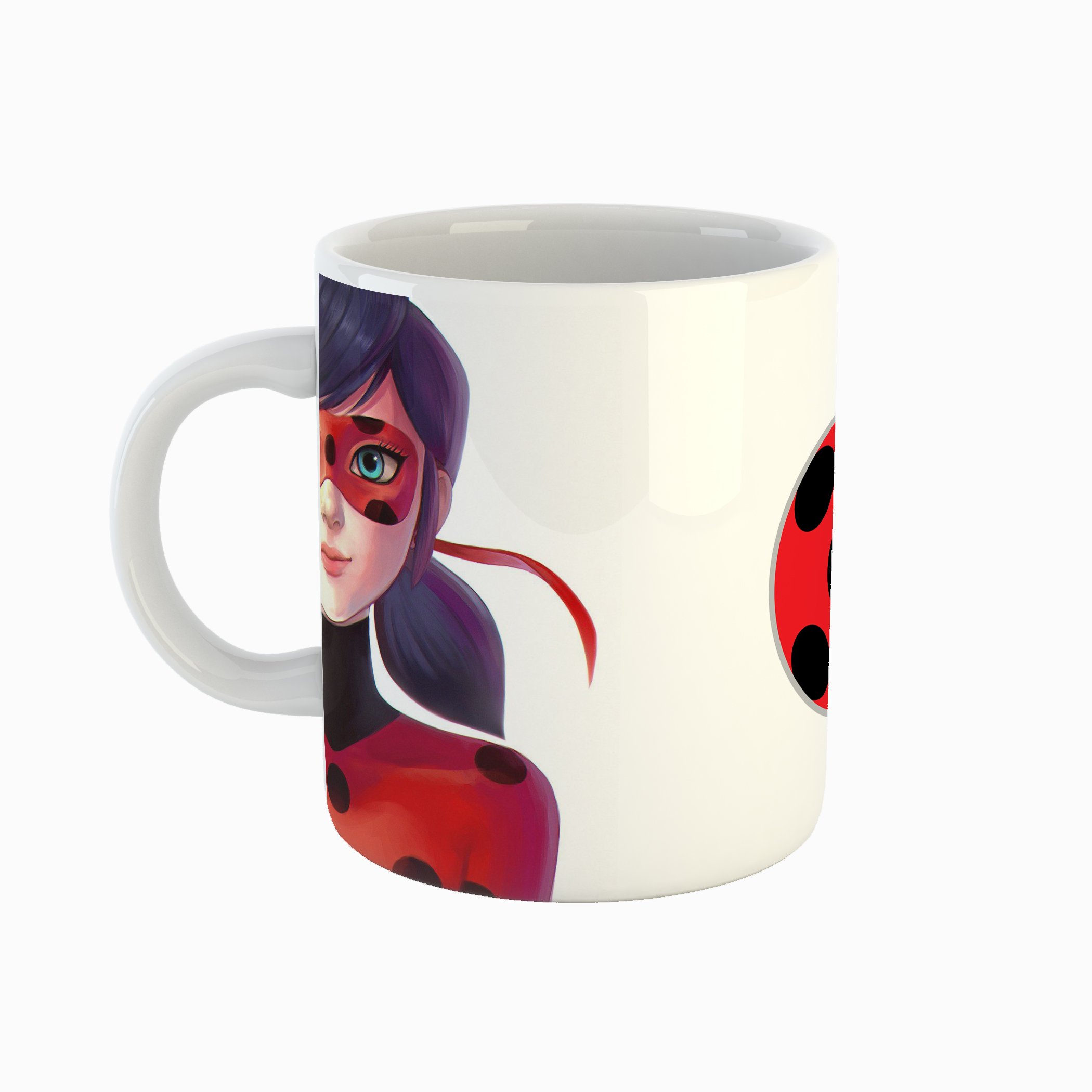 ماگ طرح دختر کفشدوزکی و گربه سیاه مدل قهرمانان کد 05