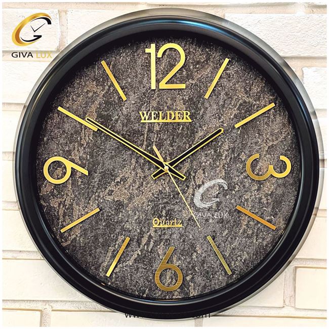 ساعت دیواری اورجینال ولدر PVC مشکی| کد رفرنس 560
