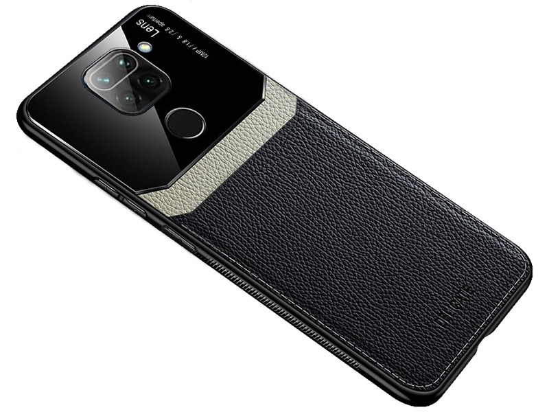 کاور دور دوخت چرم و گلس مدل Delicate Case مناسب برای گوشی موبایل شیائومی Redmi Note 9/Redmi 10x 4G