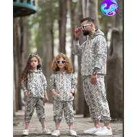 ست اسپرت خانوادگی هودی شلوار  داخل کرک