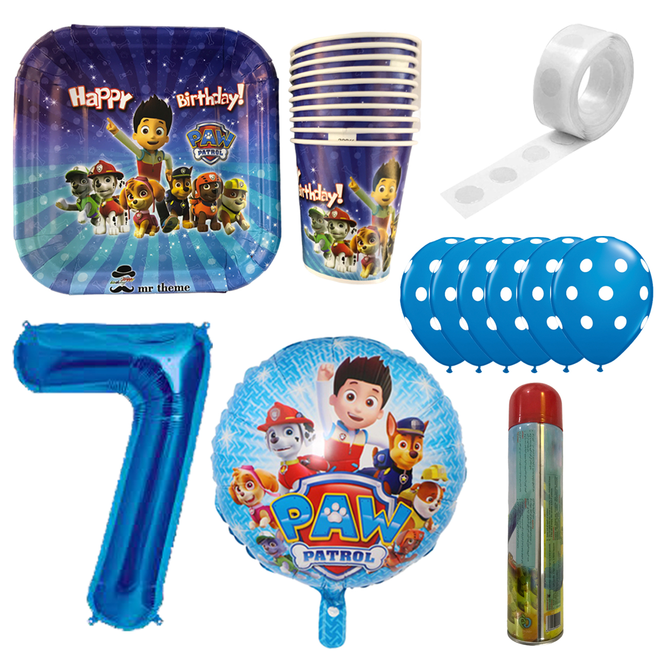 مجموعه 30 عددی تم تولد مسترتم طرح سگهای نگهبان کد 7