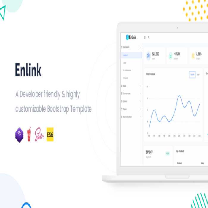 دانلود قالب مدیریت بوت استرپ Enlink