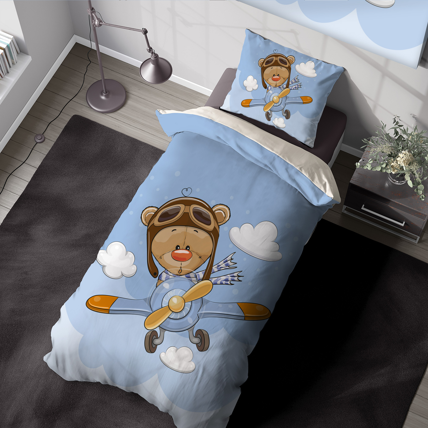 ست روتختی طرح خرس خلبان SM-29901