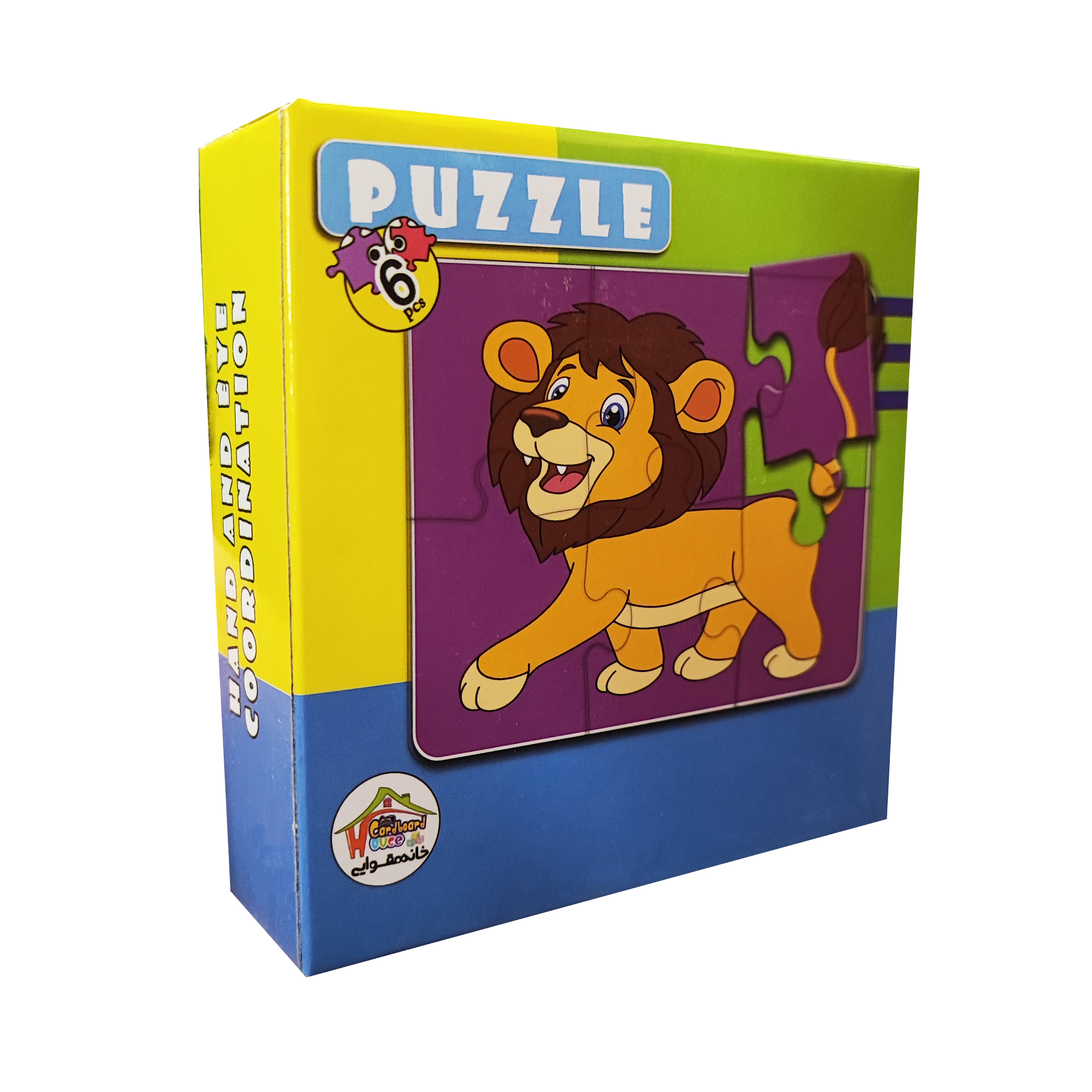 پازل 6 تکه مدل حیوانات طرح شیر
