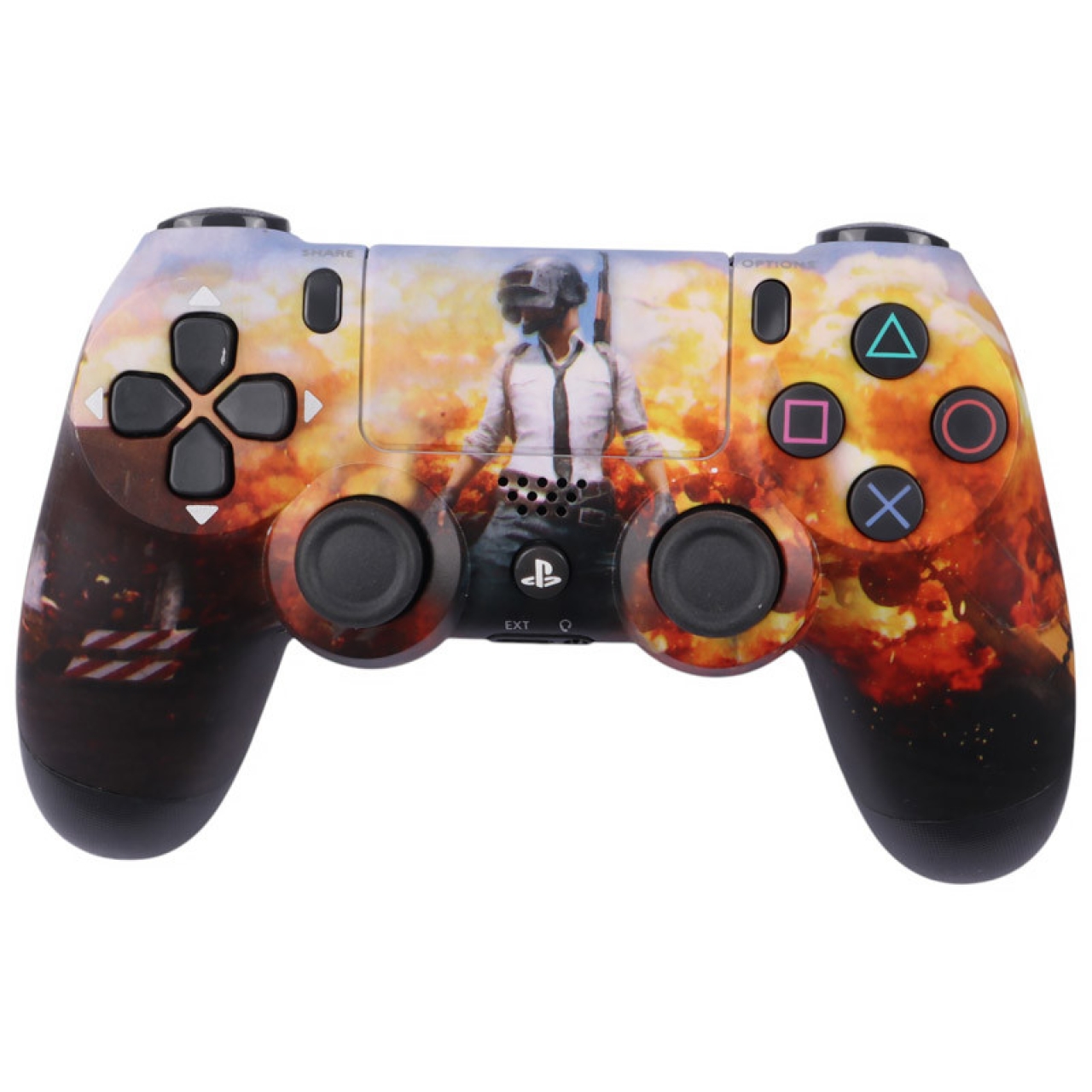 دسته بازی بی سیم سونی Dualshock 4 High Copy درجه یک طرح PUBG مناسب برای PS4