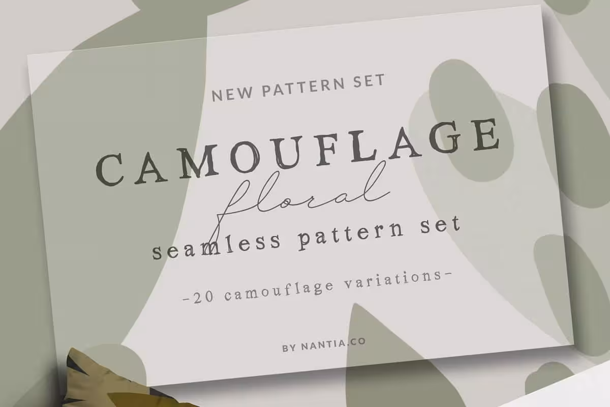 دانلود Camouflage Floral Pattern Set – ست پترن ارتشی