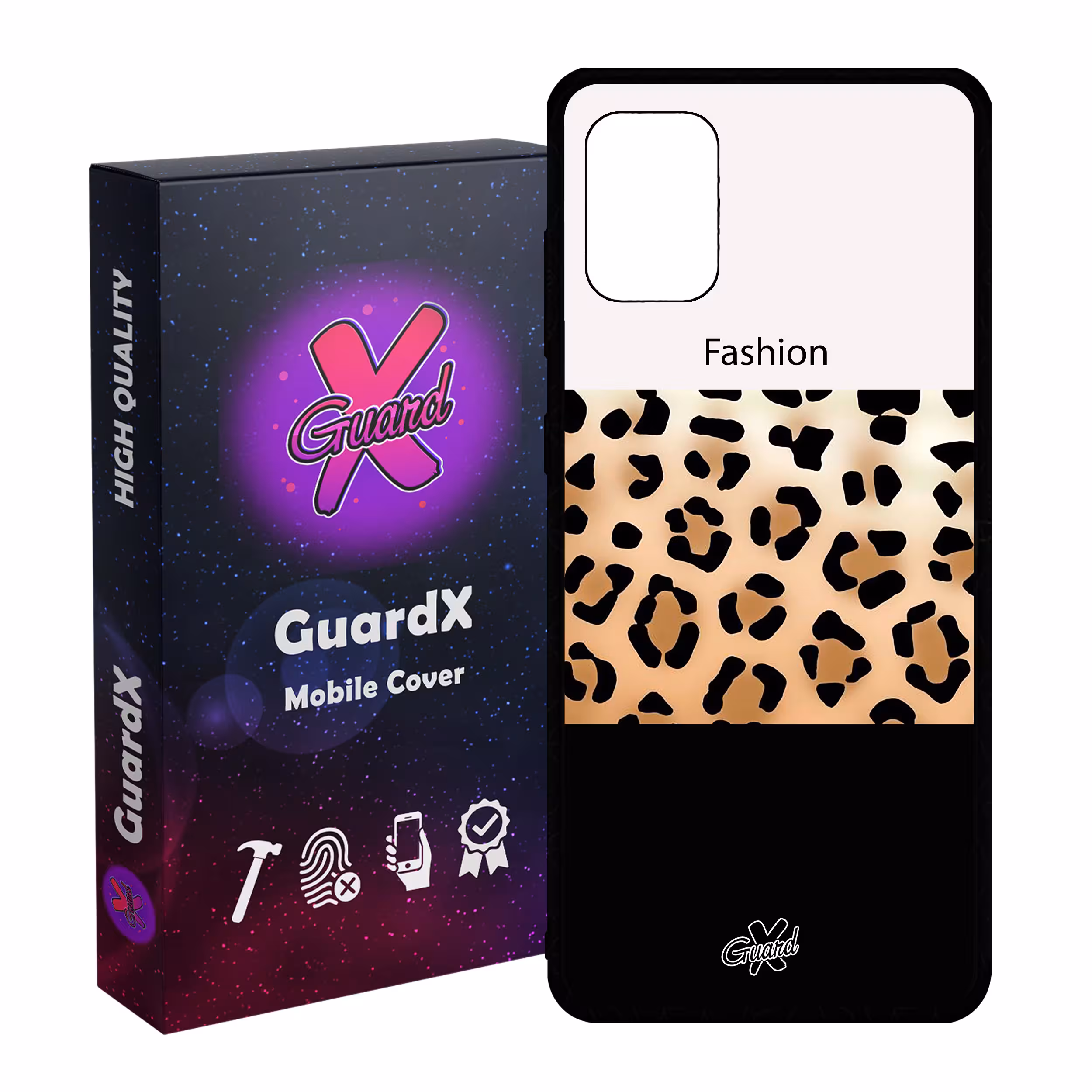 کاور گارد ایکس طرح پلنگی مدل Glass10395 مناسب برای گوشی موبایل سامسونگ Galaxy A31