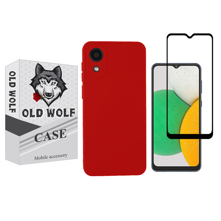 کاور اولد ولف مدل IRG-A03Core  مناسب برای گوشی موبایل سامسونگ Galaxy A03 Core به همراه محافظ صفحه نمایش