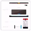 برچسب پوششی ماهوت مدل Dark-Gold-Stripes-Wood مناسب برای تبلت سامسونگ Galaxy Tab S6 2019 SM-T865