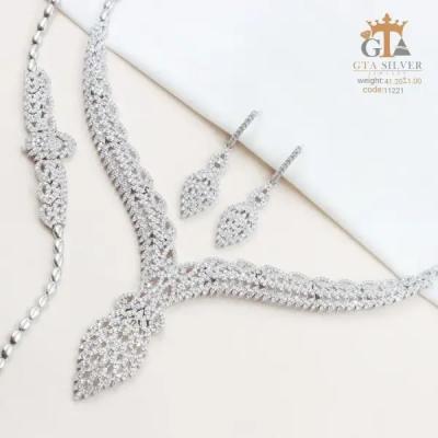 سرویس نقره عروس با روکش طلا مدل جدید و شیک عیار 925 کد 11221