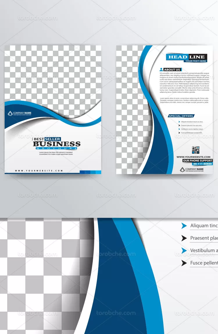 طرح خلاقانه بروشور کسب و کار | گرافیک با طعم تربچه