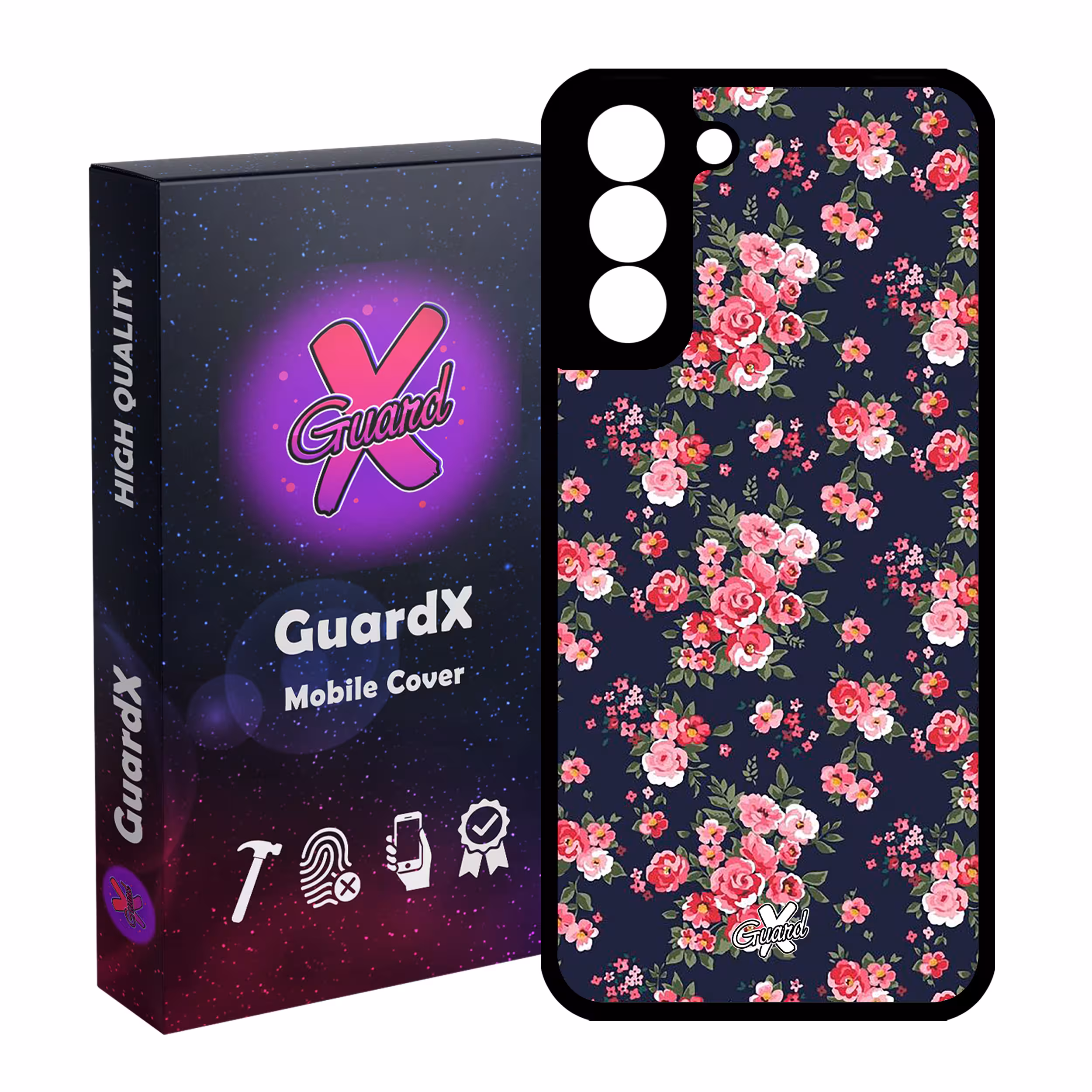 کاور گارد ایکس طرح Flower مدل Glass10130 مناسب برای گوشی موبایل سامسونگ Galaxy S21 FE