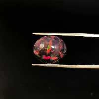 اوپال معدنی بیضی آتشین شناسه 8189