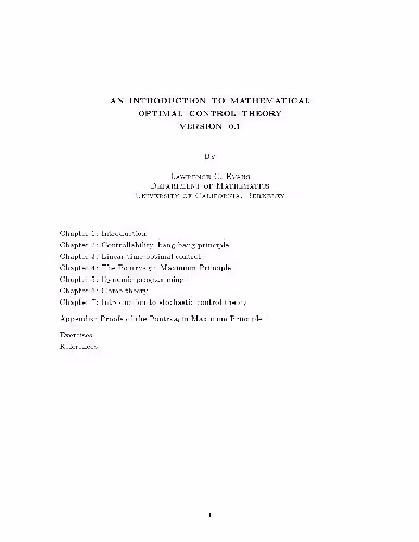 خرید و دانلود نسخه کامل کتاب An Introduction To Mathematical Optimal Control Theory (lecture notes) (Version 0.1)