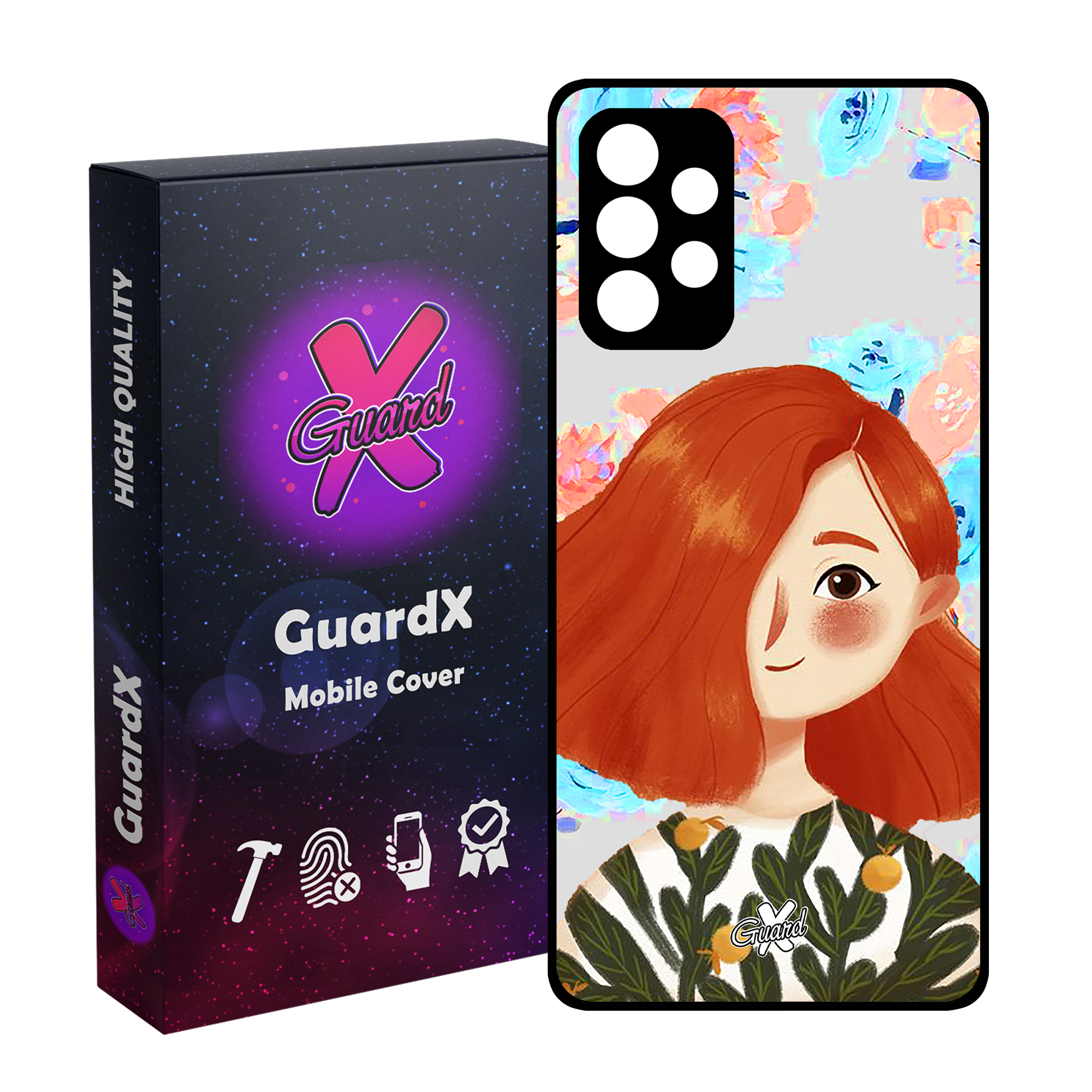 کاور گارد ایکس طرح دختر مدل Glass10324 مناسب برای گوشی موبایل سامسونگ Galaxy A13 4G