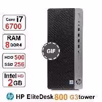 کیس کامپیوتر HP EliteDesk 800 G3 tower core i7 6700 رم8 و SSD 256