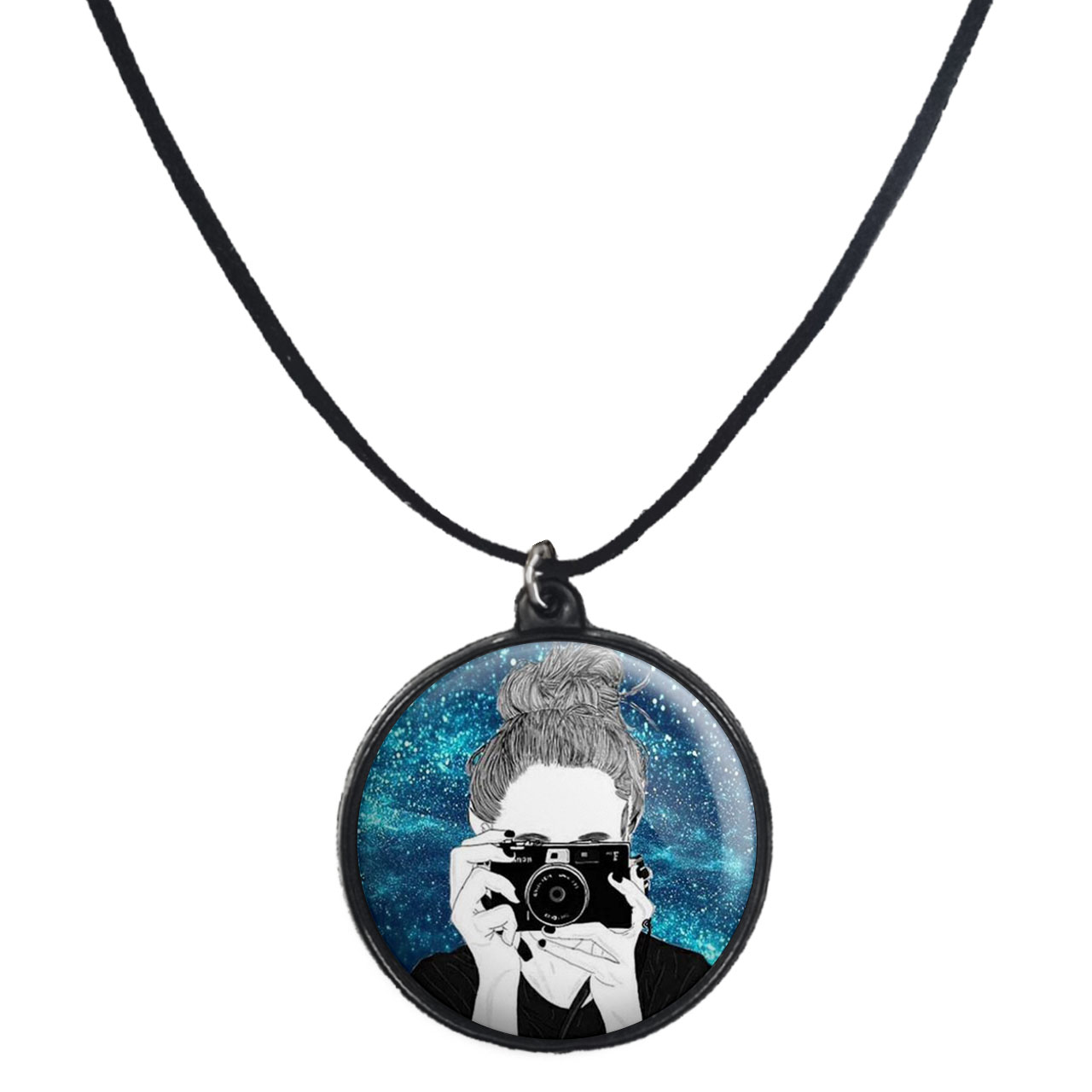 گردنبند پرمانه طرح عکاس کد pmb.5171 مدل دو طرفه