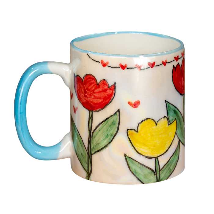 ماگ طرح دختر مدل نقاشی براق کد 06