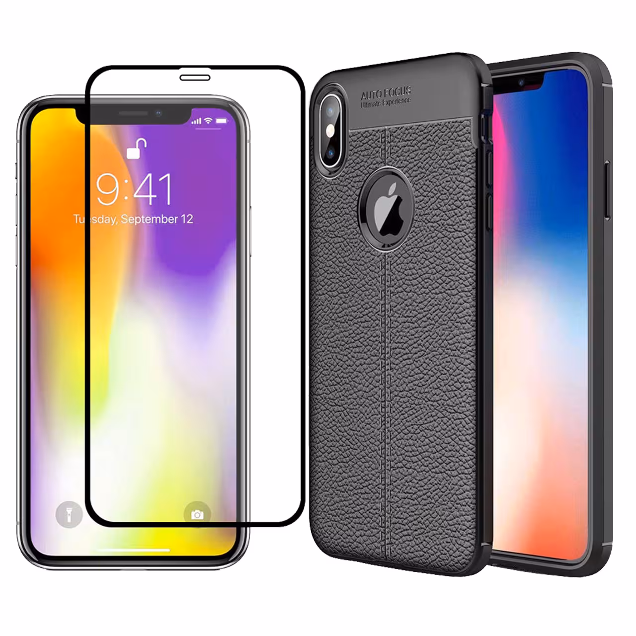 کاور لمبر مدل LAMBAUTO-1 مناسب برای گوشی موبایل اپل Iphone X/XS به همراه محافظ صفحه نمایش