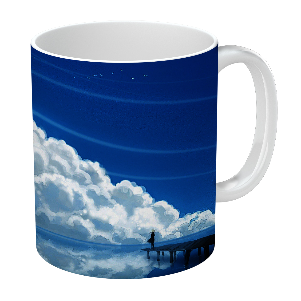 ماگ طرح نقاشی ابر و دریا مدل NI278