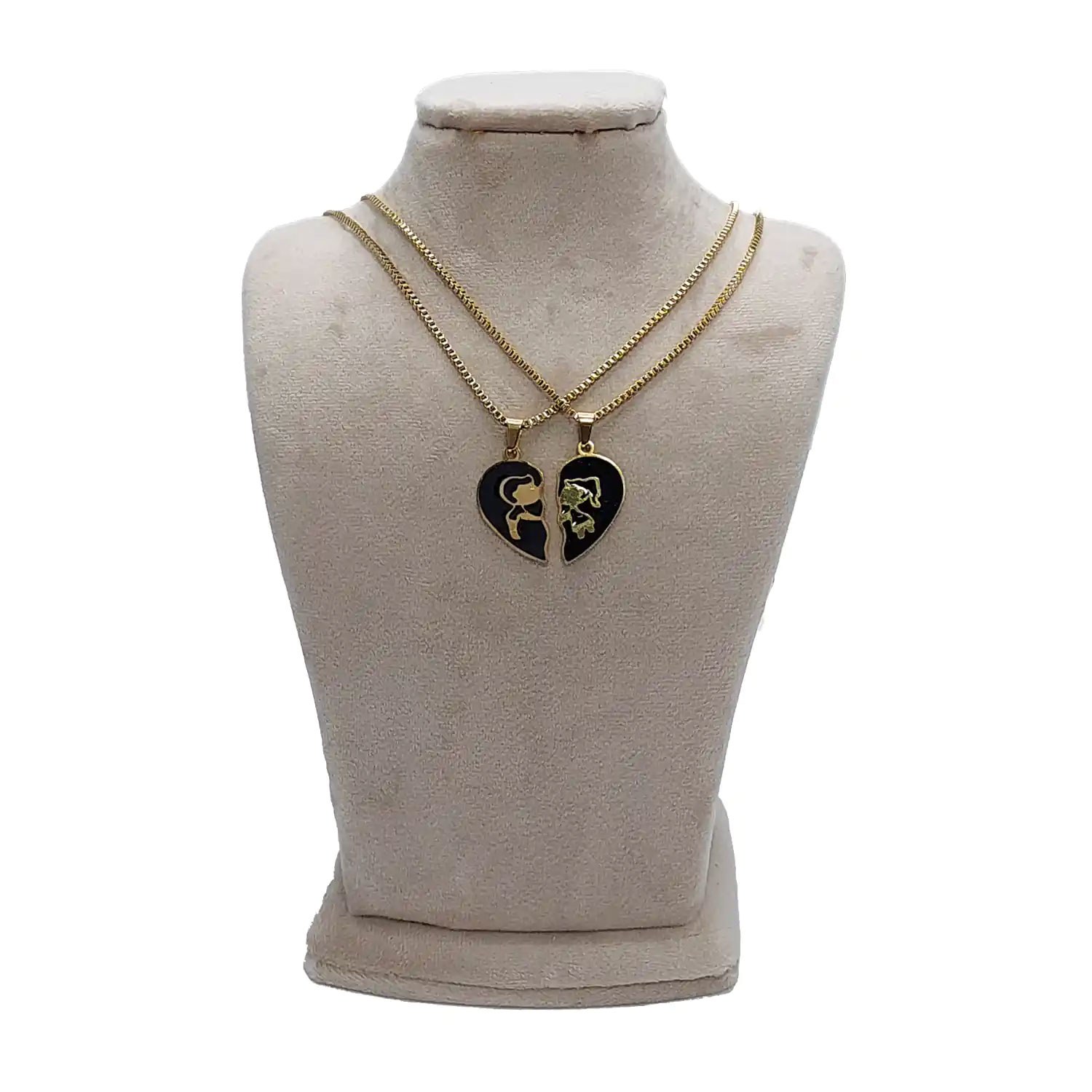 ست کاپلی گردنبند طرح دختر و پسر کد CS-1140