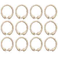 گیره پرده حمام مدل حلقه قفلی بسته 12 عددی