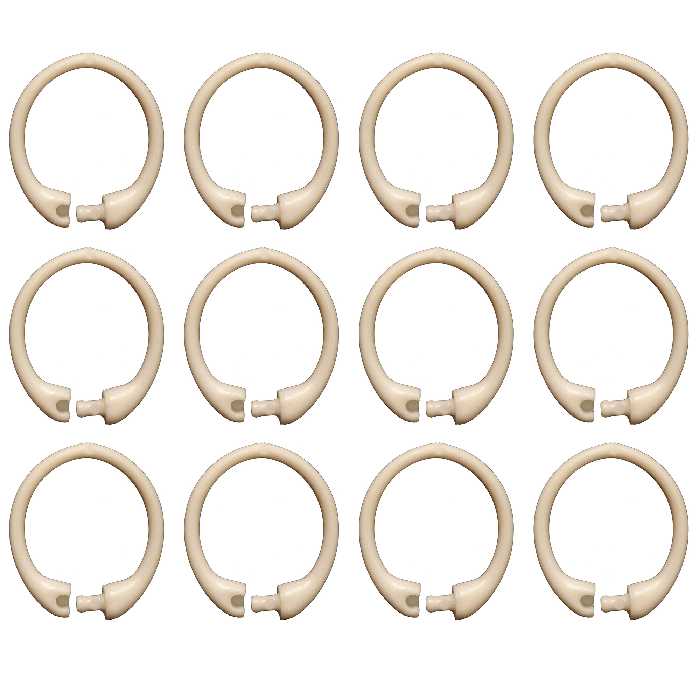 گیره پرده حمام مدل حلقه قفلی بسته 12 عددی