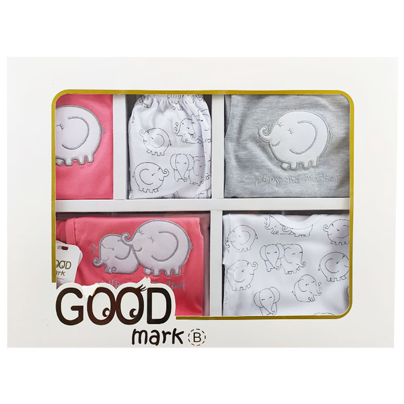 ست 19 تکه بیمارستانی نوزاد طرح دو فیل GoodMark