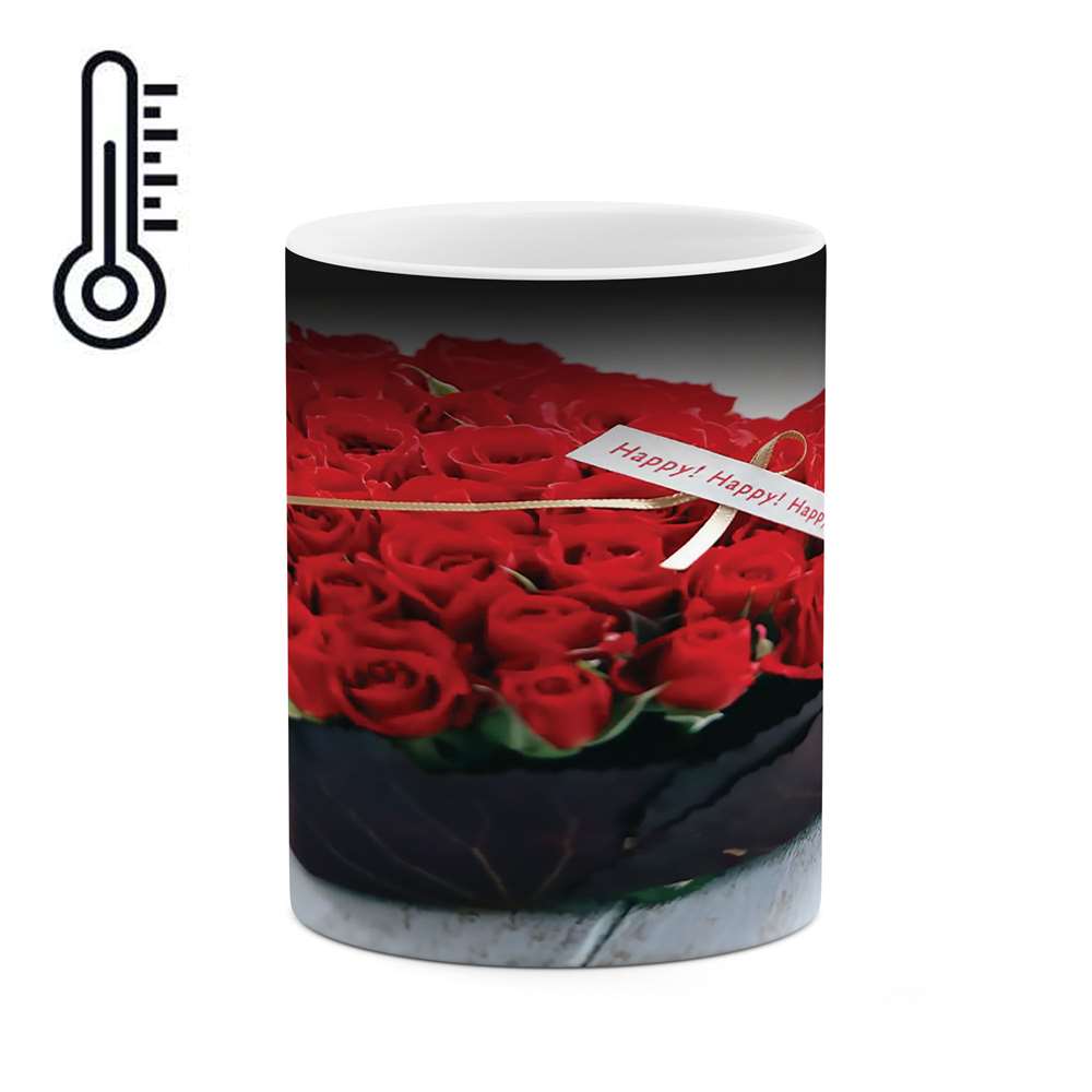 ماگ حرارتی طرح گل رز مدل mgh03185