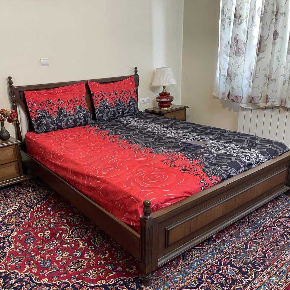 سرویس روتختی مدل کشدار گل رز کد 160 2 نفره 3 تکه 