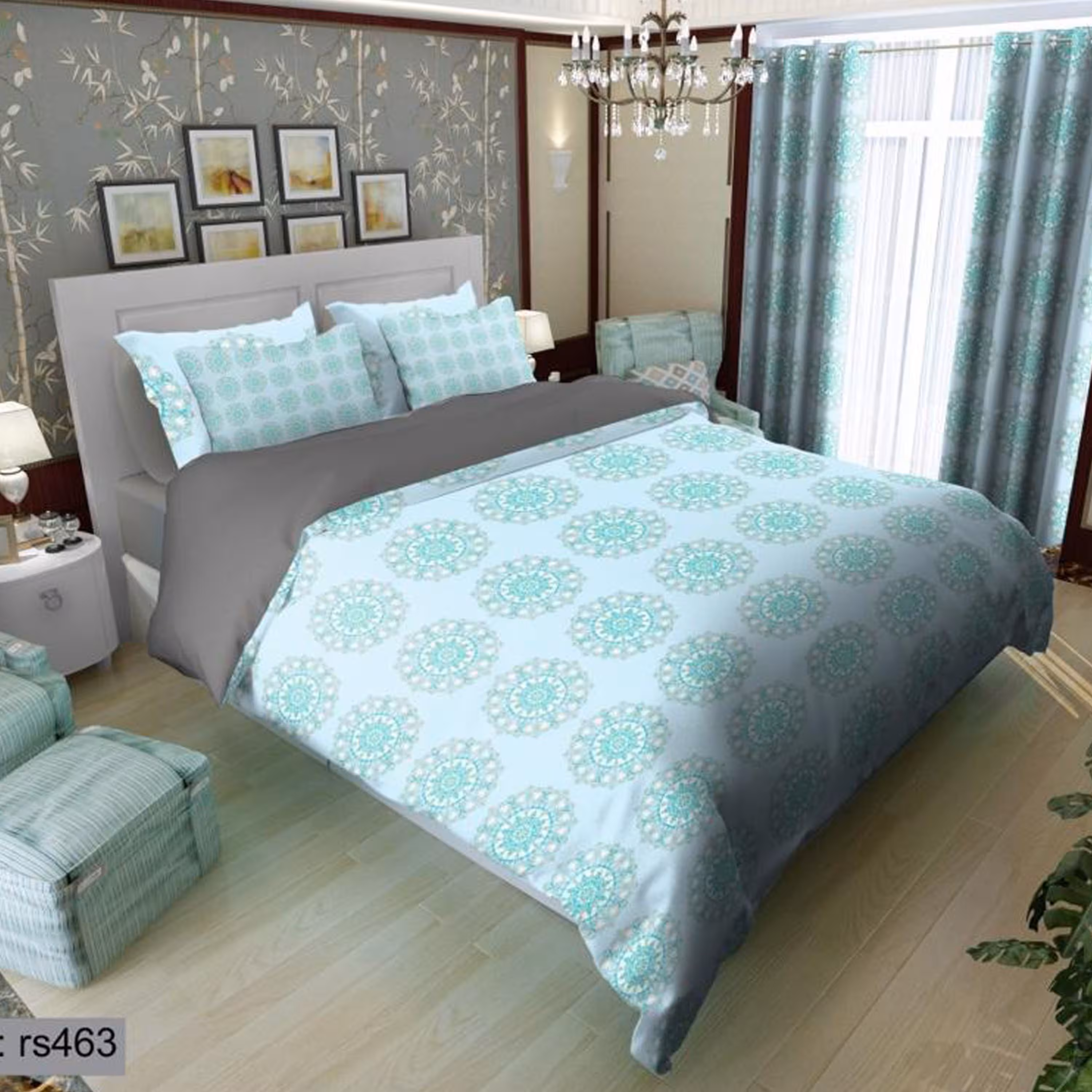 سرویس روتختی 1 نفره تنسل چاپی برندترک لند (Turk Land)  کد rs 463