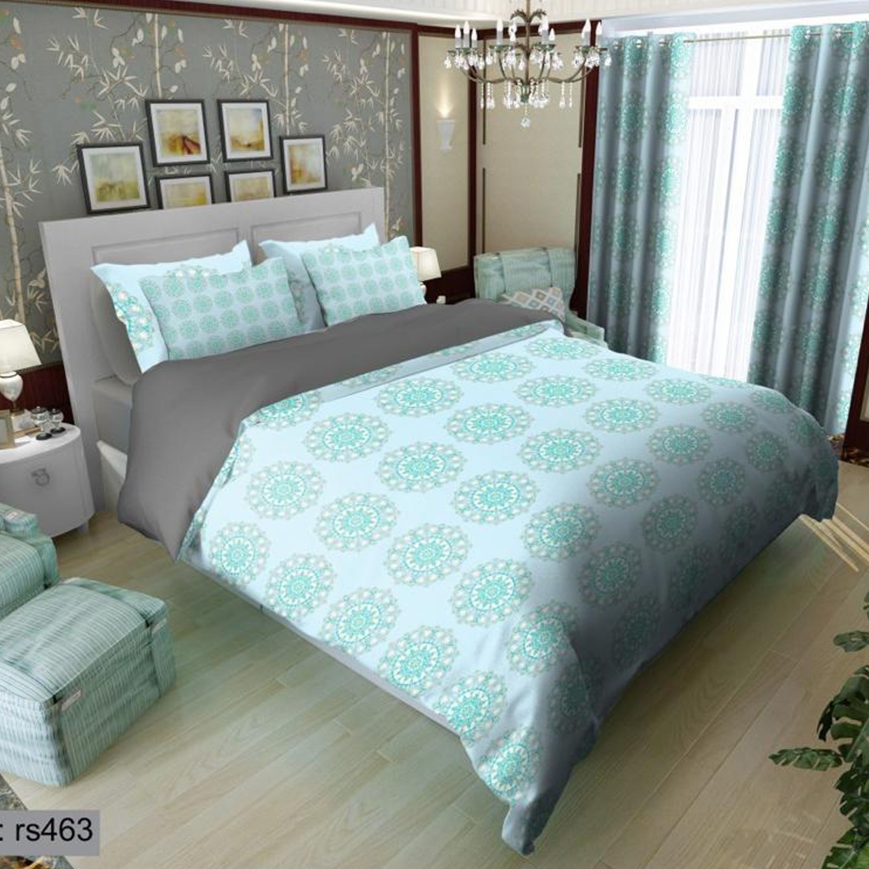 سرویس روتختی 1 نفره تنسل چاپی برندترک لند (Turk Land)  کد rs 463