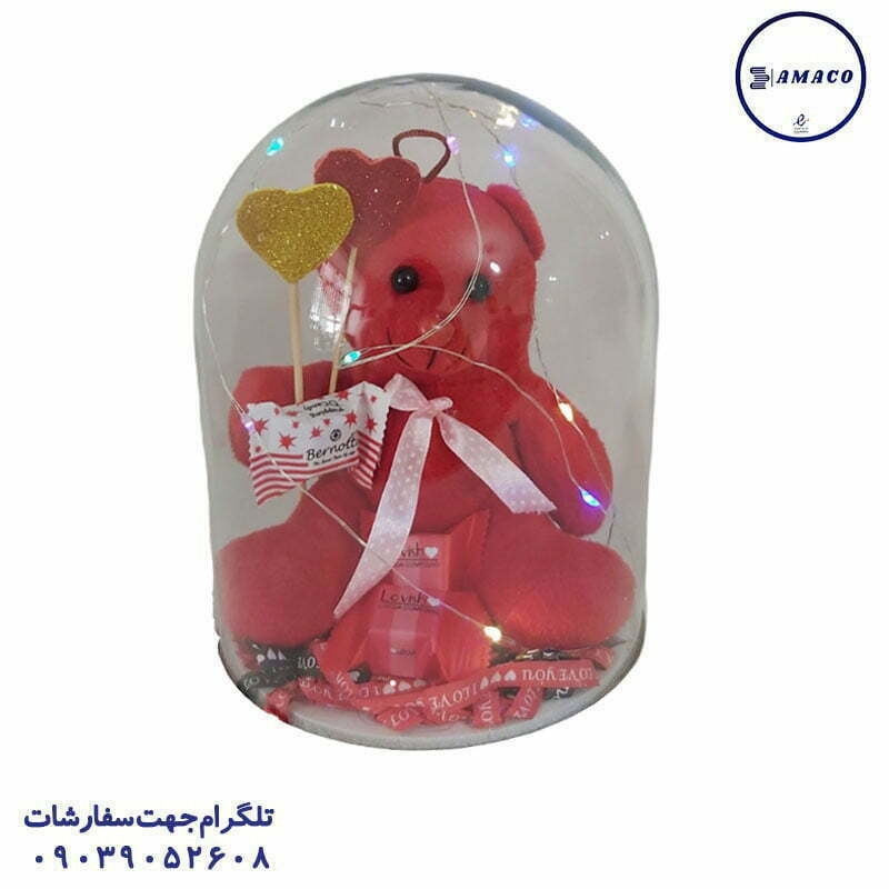 فلاسک خرسی ریسه دار ولنتاین