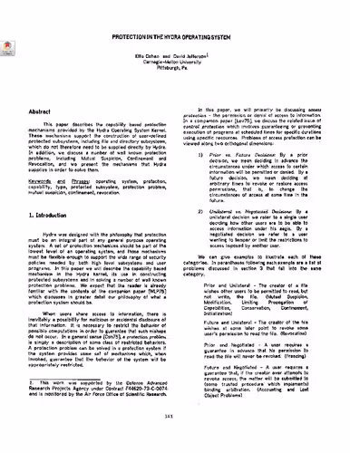 خرید و دانلود نسخه کامل کتاب Advanced Operating Systems - Protection, Cluster Computing, MapReduce - HYDRA, KSR-1, Multikernel, VirtualPower, MashupOS, Illinois Browser OS, Porcupine, Haystack
