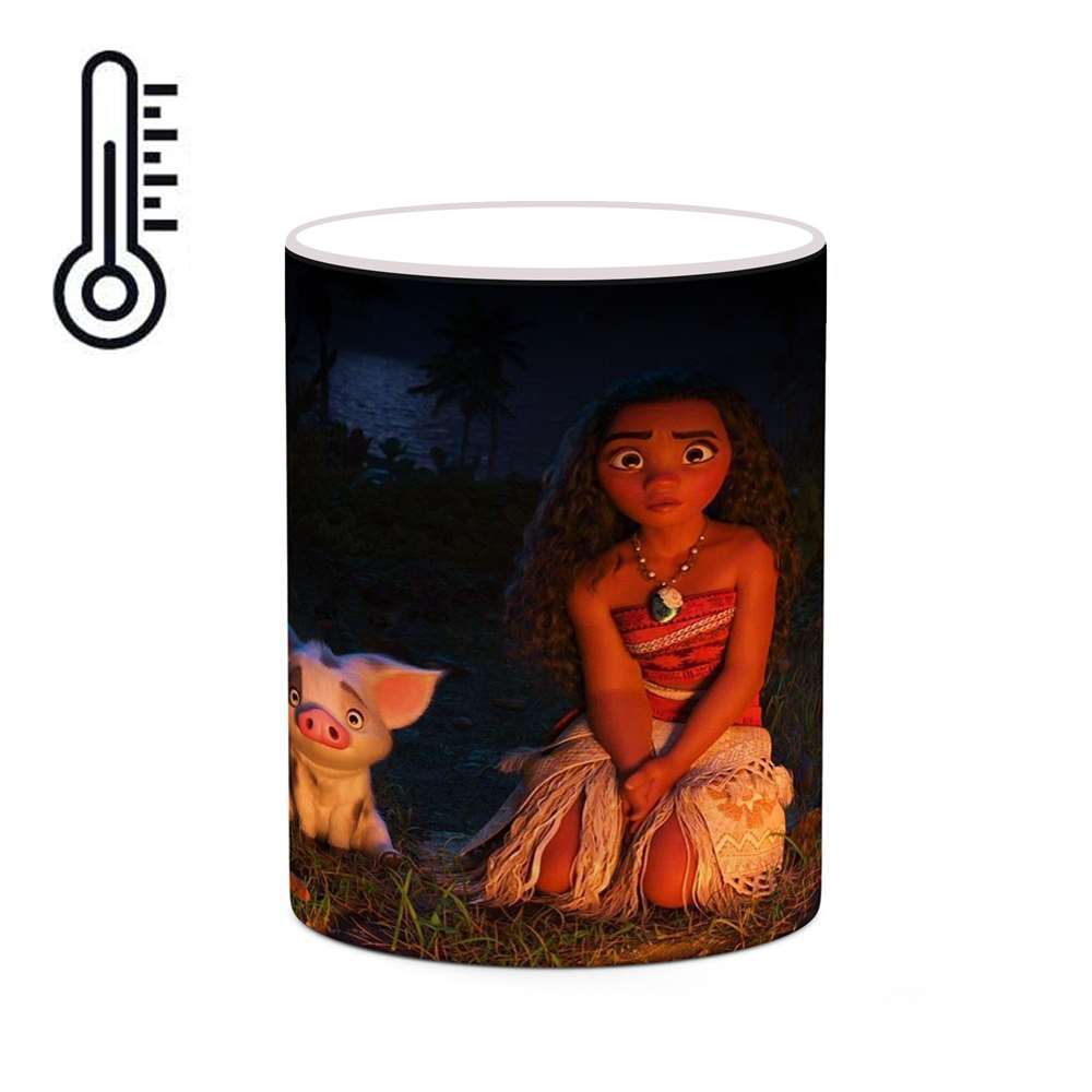 ماگ حرارتی کاکتی طرح کارتون Moana مدل mgh22898