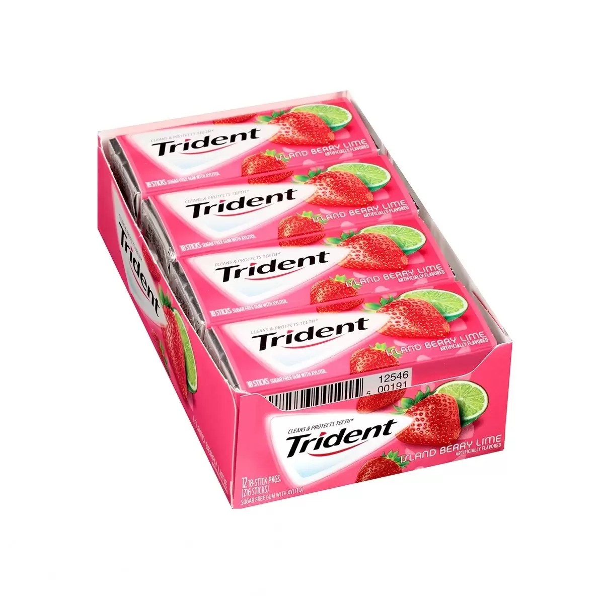 آدامس تریدنت توت فرنگی Trident  جعبه 12 بسته ای