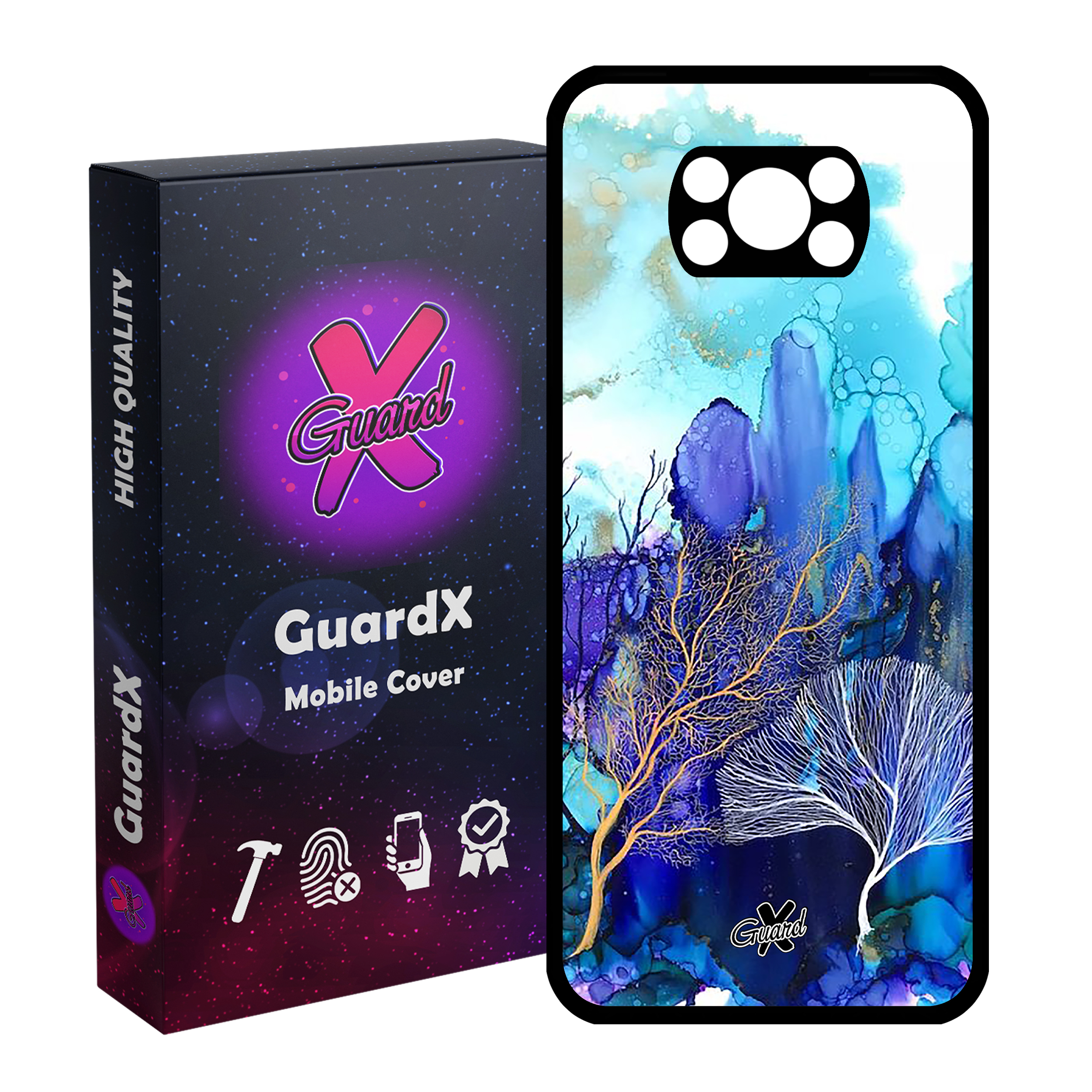 کاور گارد ایکس طرح آبرنگی مدل Glass10292 مناسب برای گوشی موبایل شیائومی Poco X3 / Poco X3 NFC