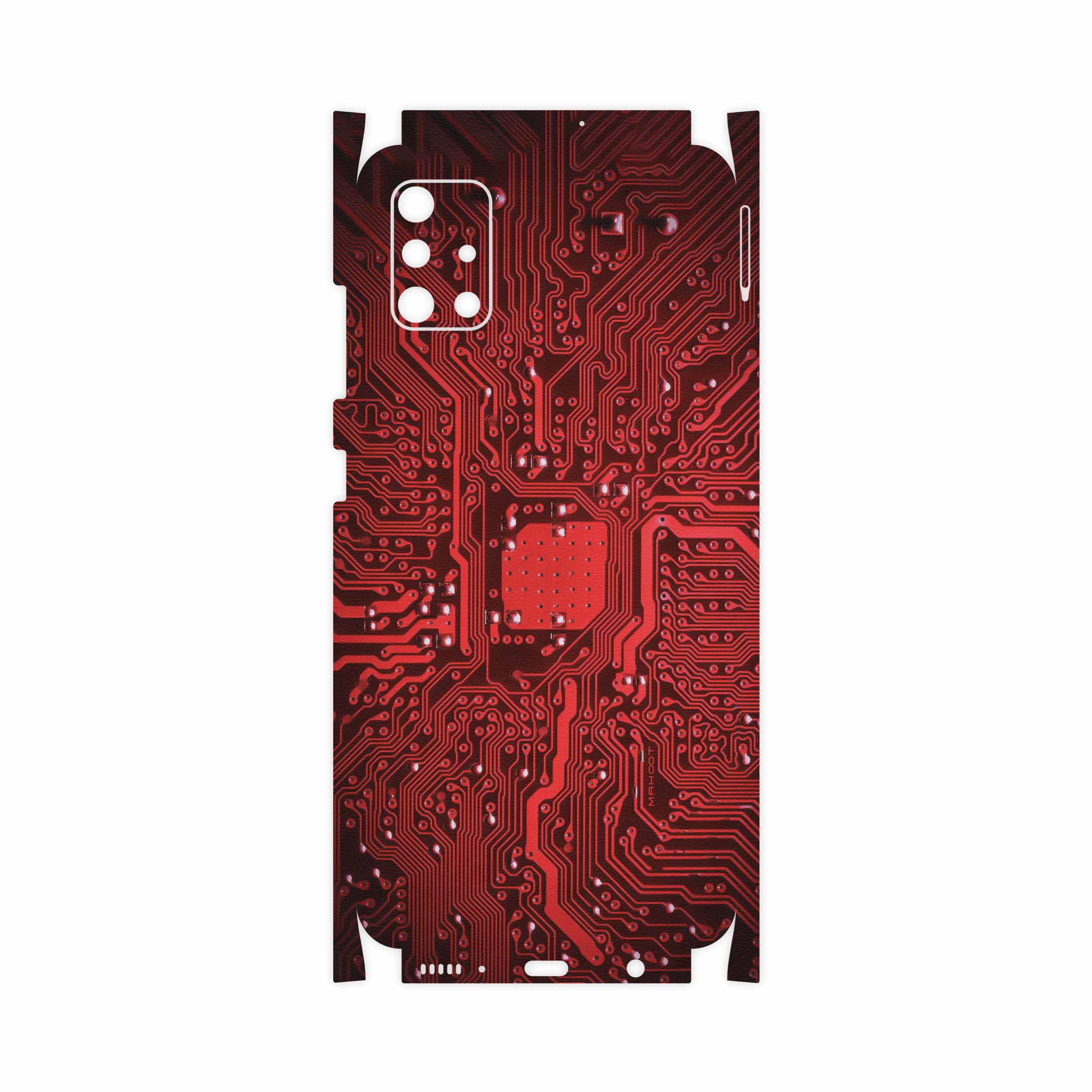 برچسب پوششی ماهوت مدل Red Printed Circuit Board-FullSkin مناسب برای گوشی موبایل سامسونگ Galaxy A51