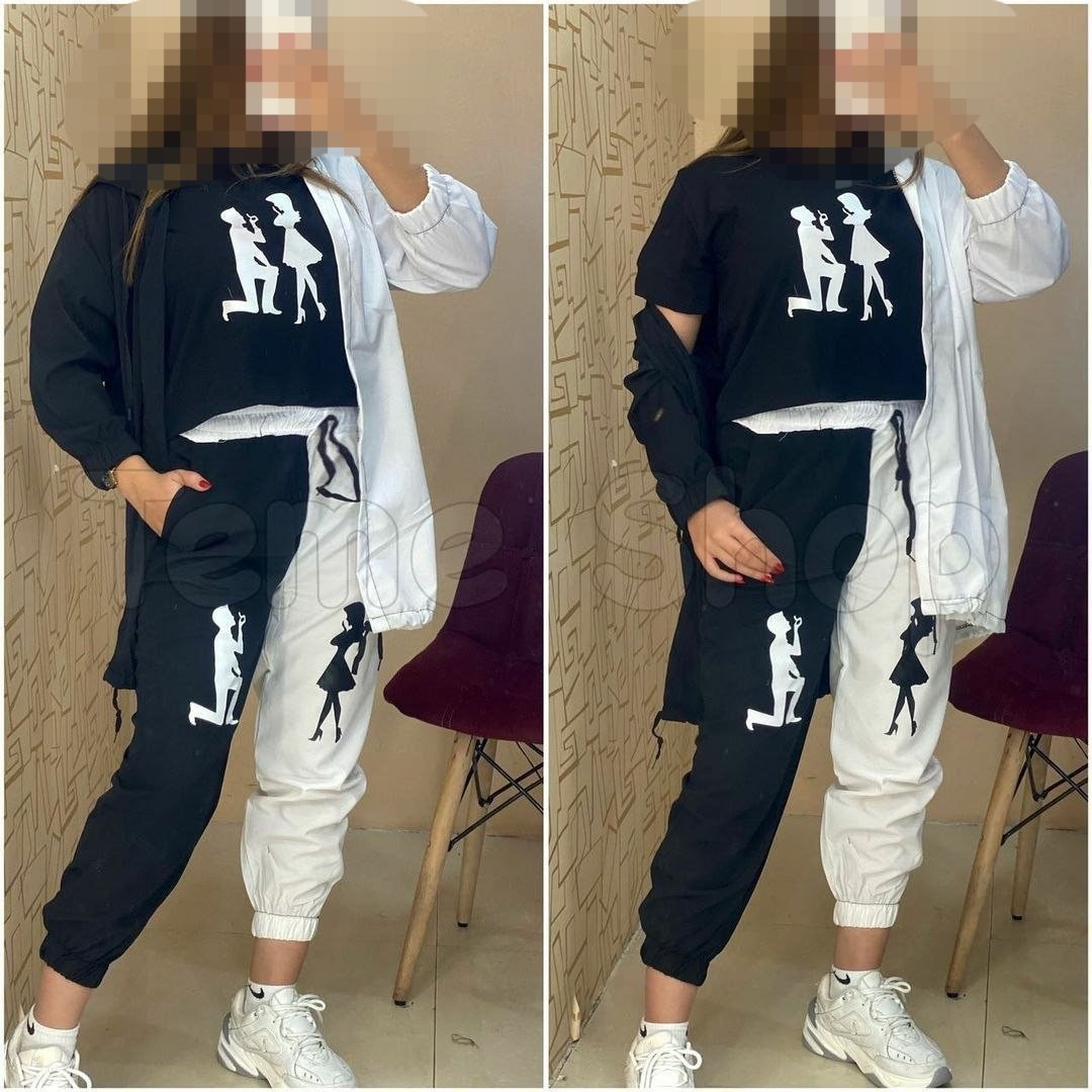 ست سه تیکه زنانه دخترانه اسپرت لیلی و مجنون