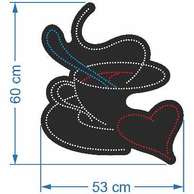 تابلو ال ای دی آیاز طرح کافه کد 443