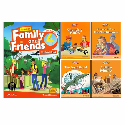 کتاب Family And Friends 4 اثر جمعی از نویسندگان انتشارات الوندپویان پنج جلدی