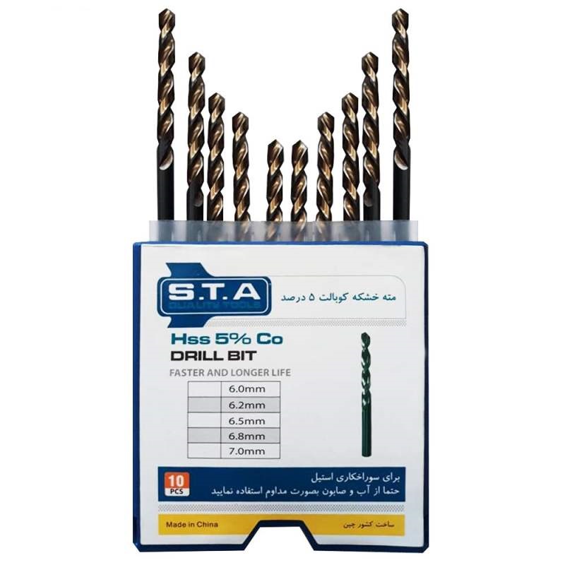 مجموعه 10 عددی مته آهن اس تی ای مدل BIT سایز 4 میلی متر