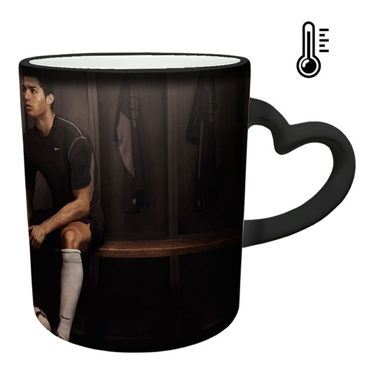 ماگ حرارتی مدل دسته قلبی اکلیلی طرح رونالدو کد 62