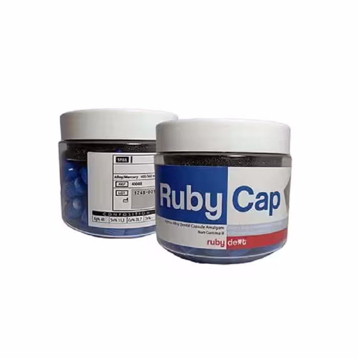 آمالکپ و آمالگام روبی 50 عدد Ruby Cap - فروشگاه اینترنتی مواد و تجهیزات دندانپزشکی