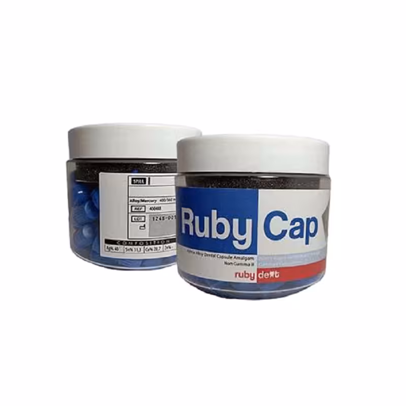 آمالکپ و آمالگام روبی 50 عدد Ruby Cap - فروشگاه اینترنتی مواد و تجهیزات دندانپزشکی
